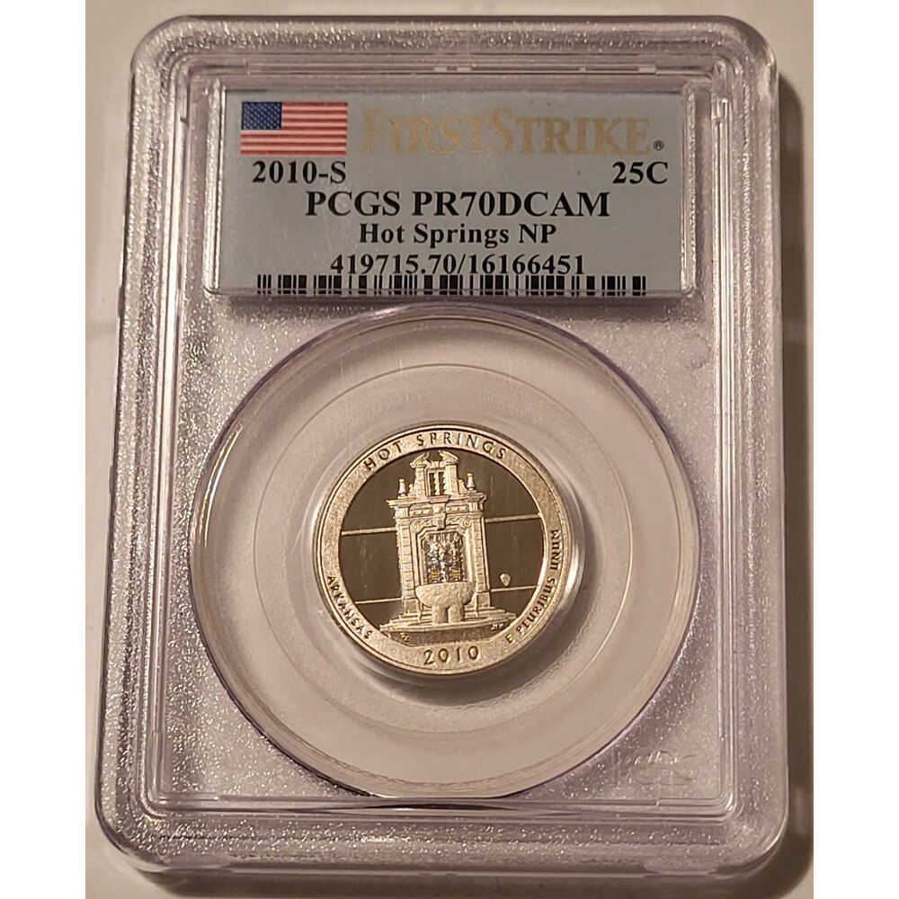2010 S Clad Hot Springs NP Quarter Proof PR70 DCAM PCGS First Strike